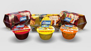 Gelatine - Gelatin several fruits flavors - with 4 pack cases