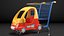 3D Supermarket Toy Car Shopping Trolley model
