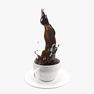 3D model coffee splash
