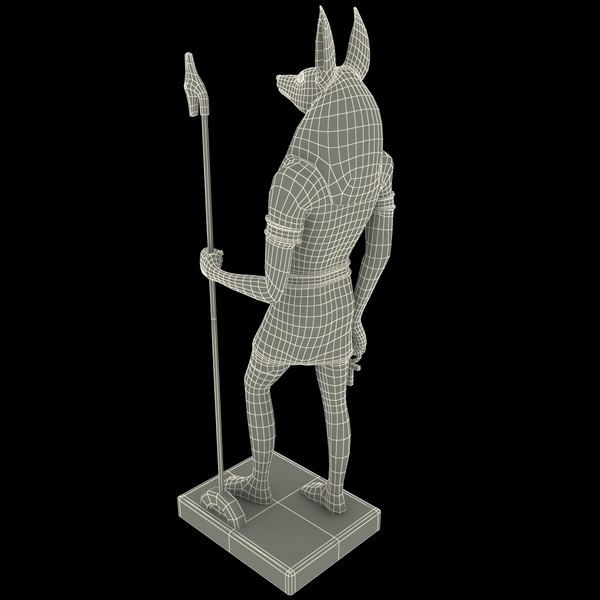 3d anubis statue