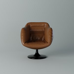 3D model Leather Chair Single 1