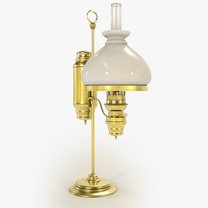 3D Oil Lamp - Colonial Style 03
