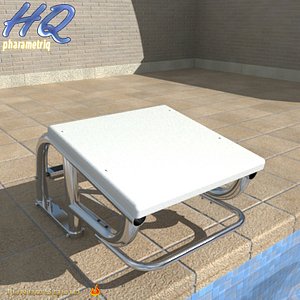 3d model pool starting block 06