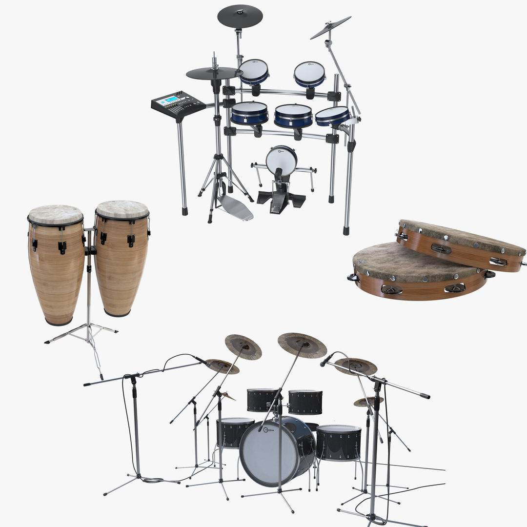 modelo 3d Colección de instrumentos de percusión - TurboSquid 2229159