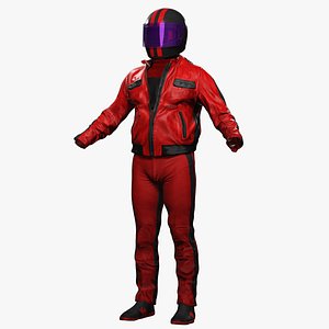 Redline Racer Realistic Outfit 3D
