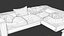Modernes L-förmiges Sofa - Low Poly 3D-Modell