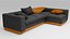 Modernes L-förmiges Sofa - Low Poly 3D-Modell