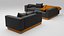 Modernes L-förmiges Sofa - Low Poly 3D-Modell