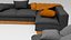 Modernes L-förmiges Sofa - Low Poly 3D-Modell