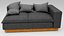 Modernes L-förmiges Sofa - Low Poly 3D-Modell