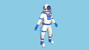 3D Diving Suit 07 Blue Red - Cartoon Character Design model