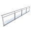 railing with glass panels