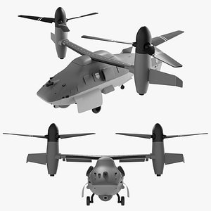3D Military Tiltrotor Transport Aircraft model