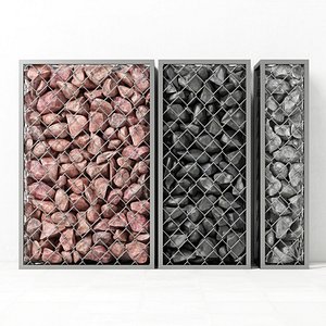 stone rock gabion model