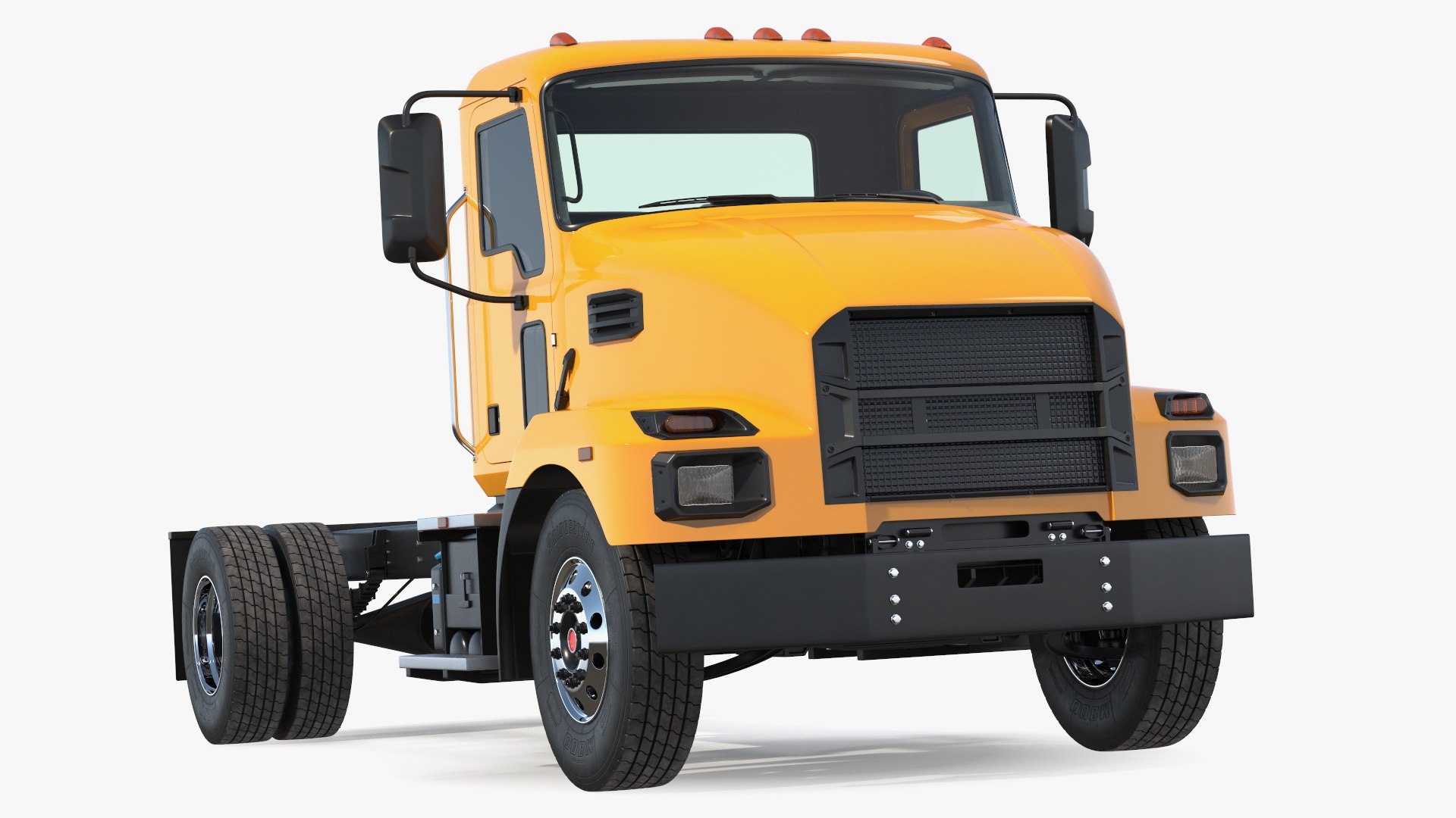 Medium-Duty Truck Rigged 3D model preview
