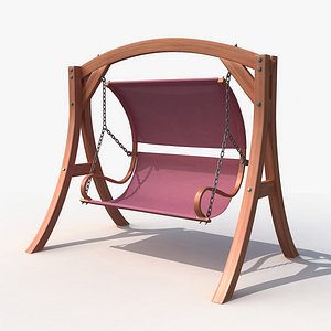 3d model of swing backyard
