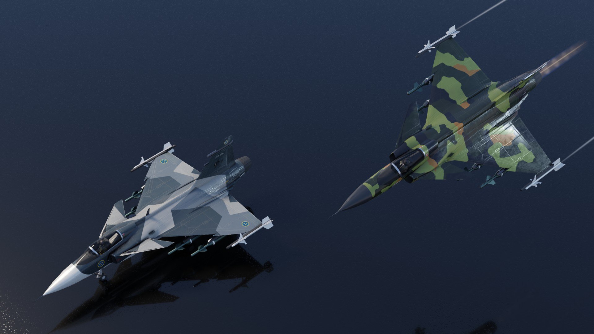 Saab JAS-39 Gripen jet fighter lowpoly 3D model https://p.turbosquid.com/ts-thumb/0e/vL5zH1/Am/preview19jpg/jpg/1707342485/1920x1080/fit_q87/2f358fbd00a79a0f79b45ab7b2646ff4bd29cd08/preview19jpg.jpg