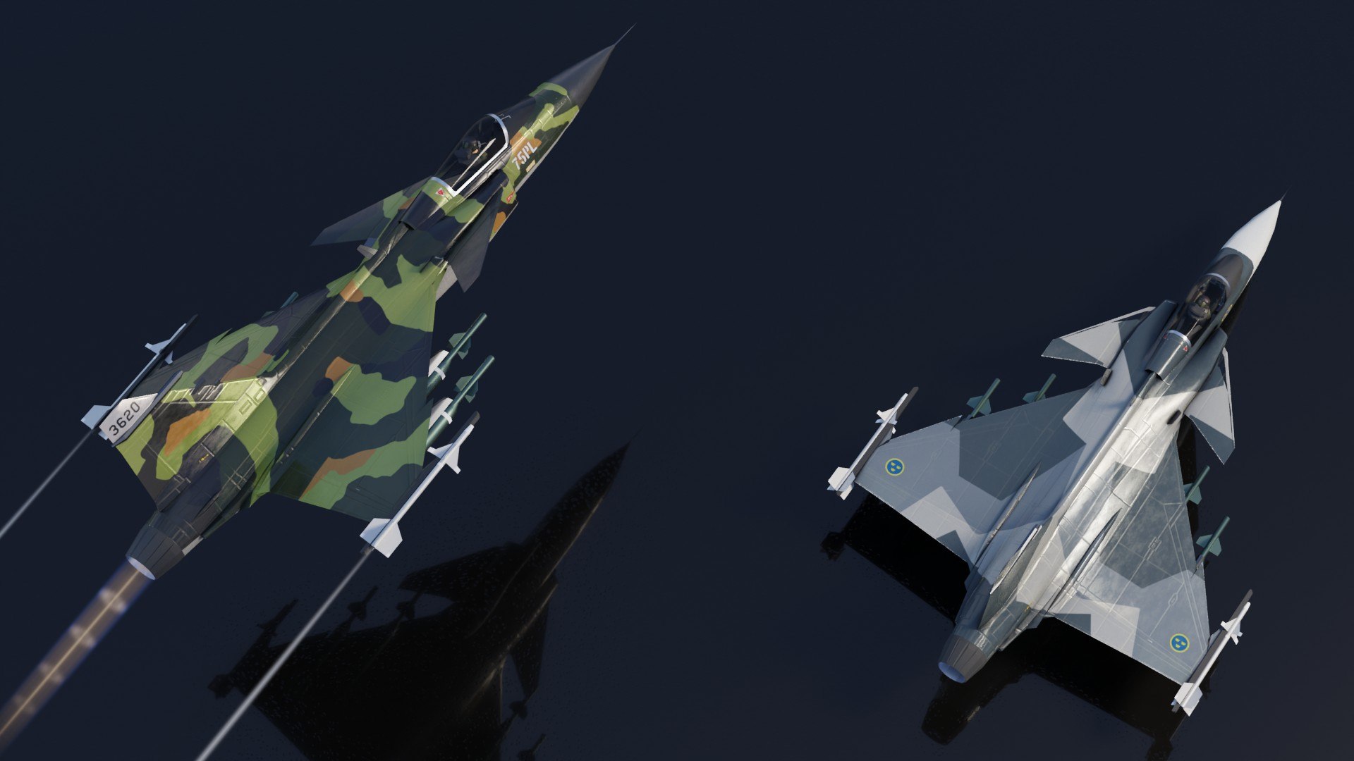 Saab JAS-39 Gripen jet fighter lowpoly 3D model https://p.turbosquid.com/ts-thumb/0e/vL5zH1/SD/preview18/jpg/1707342485/1920x1080/fit_q87/f7dfb5a7dbd89b24a09dce35462a26e73fa2b74d/preview18.jpg