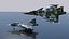 サーブJAS-39グリペンジェット戦闘機ローポリ
