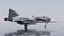 サーブJAS-39グリペンジェット戦闘機ローポリ