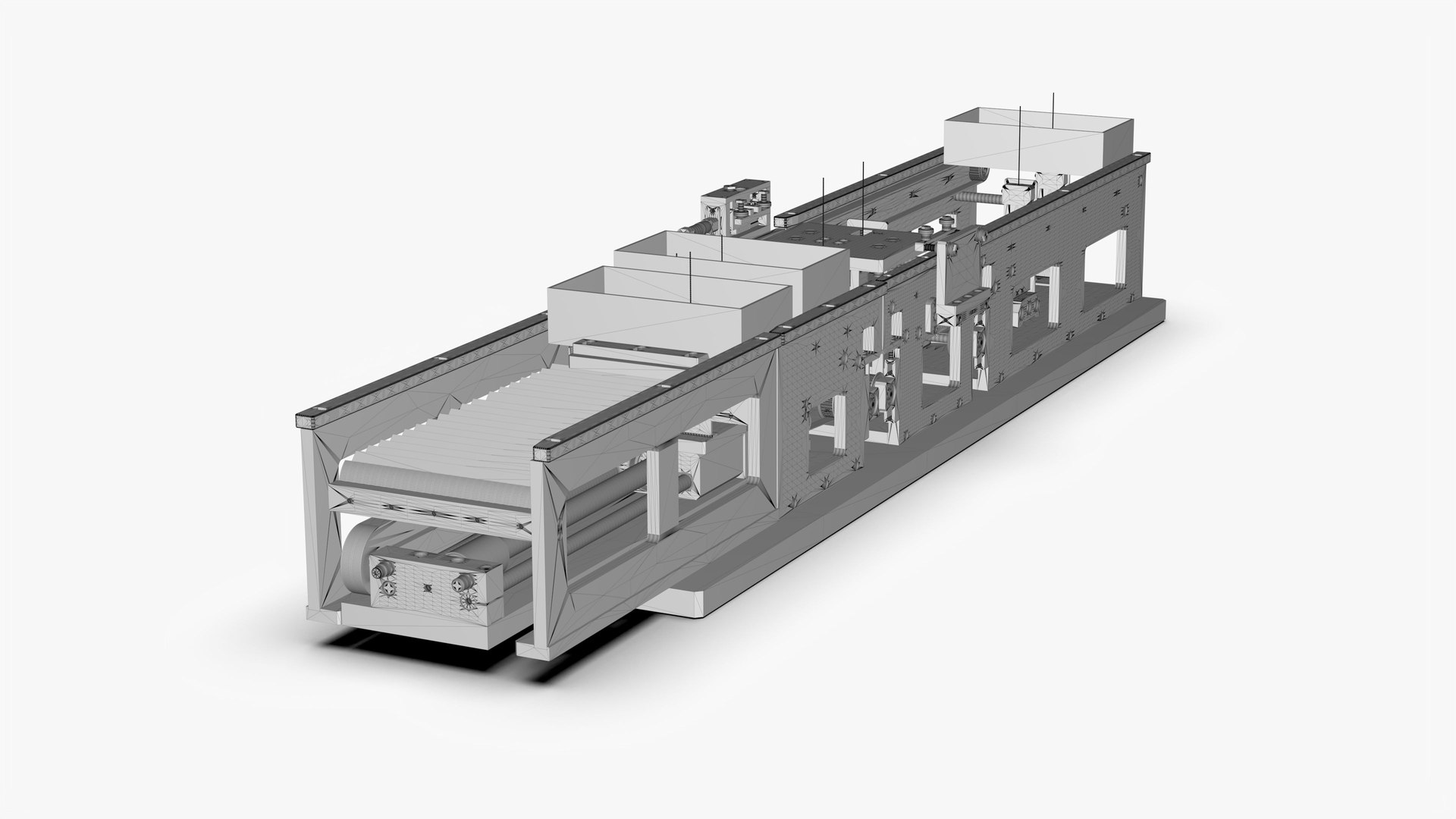 Box Conveyor Belt Line Model - TurboSquid 2027078