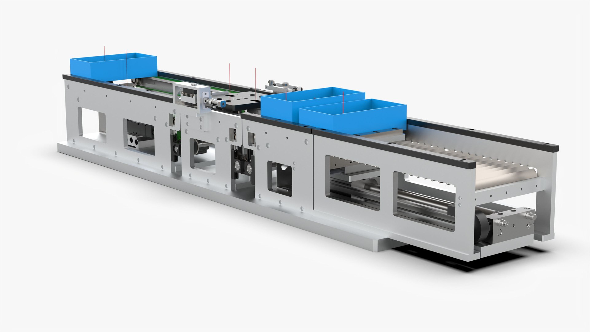Box Conveyor Belt Line Model - TurboSquid 2027078