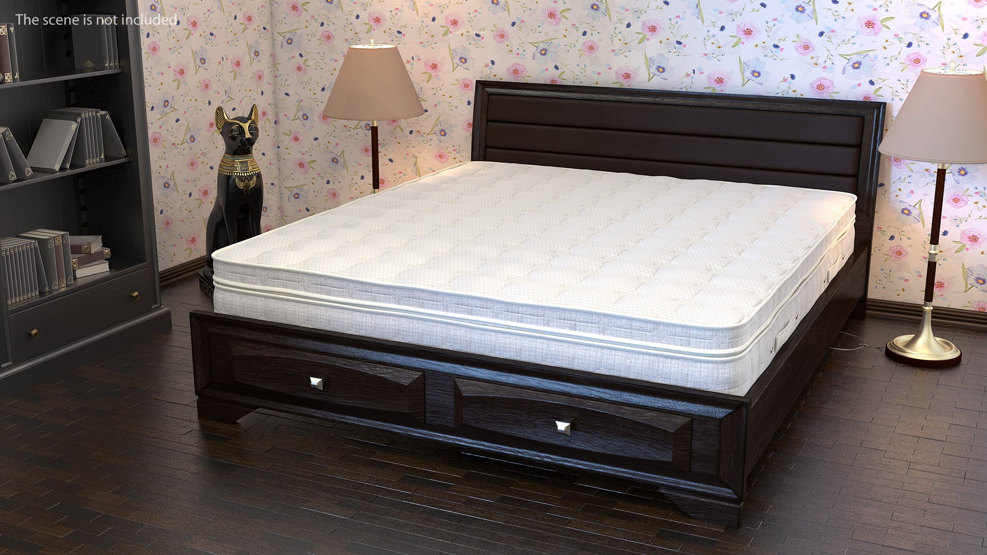 Super King Double Size Sleeping Mattress 3D model preview