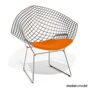 3d bertoia diamond chair knoll model