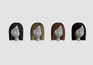 hairstyle in 4 colors