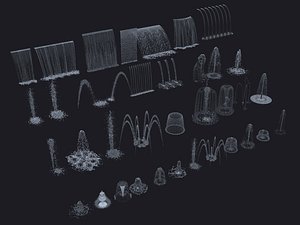 3D Wall Fountains Big cascade