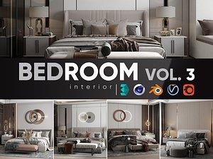 room bedroom bed 3D
