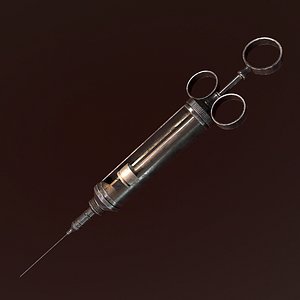 antique syringe ready pbr 3D