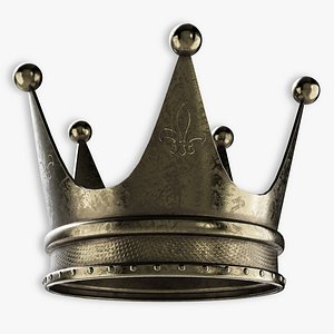 3D Old Dark Crown
