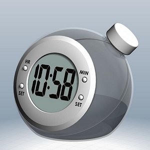 water powered clock 3D model