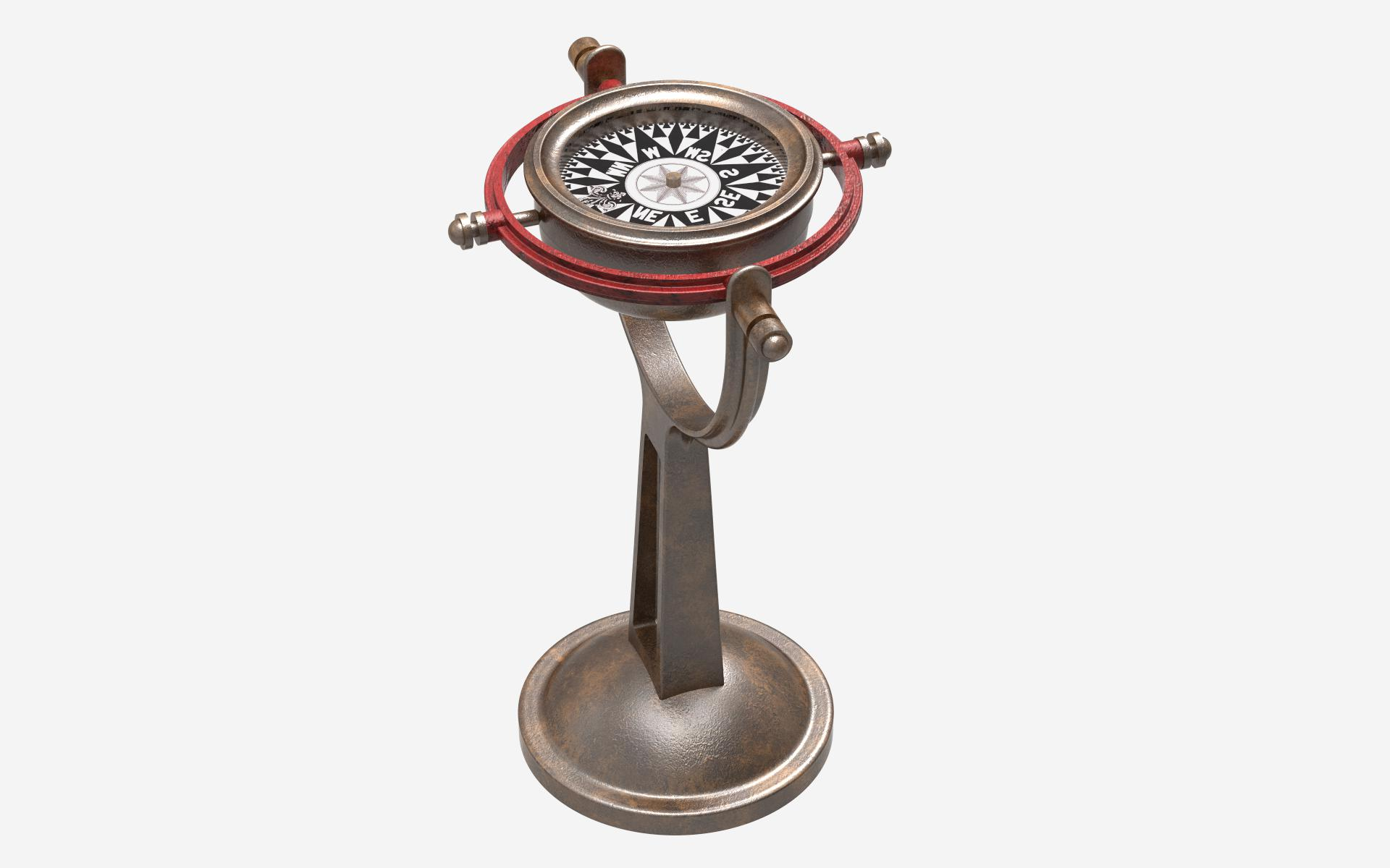 3D nautical gyro compass model TurboSquid 1468376