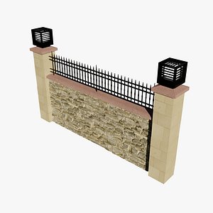 Garden Wall With Lamp