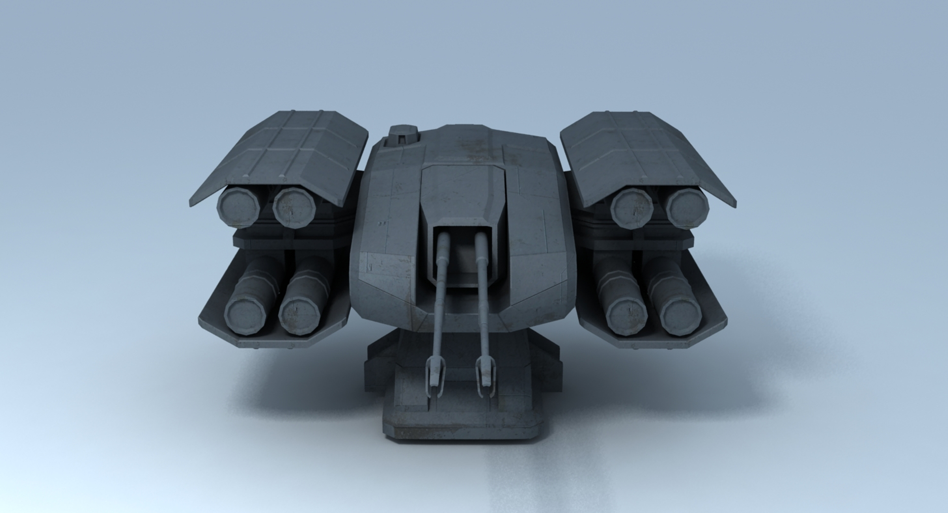 3d Model Sci-fi Turret Dt 16