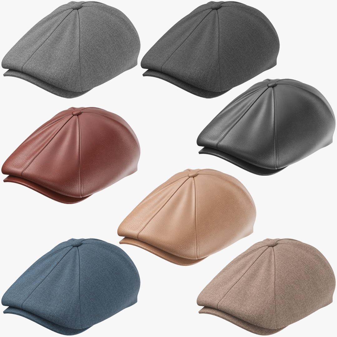 3D Flat Cap Collection model https://p.turbosquid.com/ts-thumb/0f/KcRId4/Lu/flatcapcoll/png/1739118297/1920x1080/fit_q87/a57c6c362f29fd55a131915525a648c921b5e743/flatcapcoll.jpg