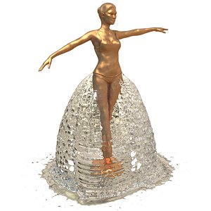 3D Ballerina Fountain model