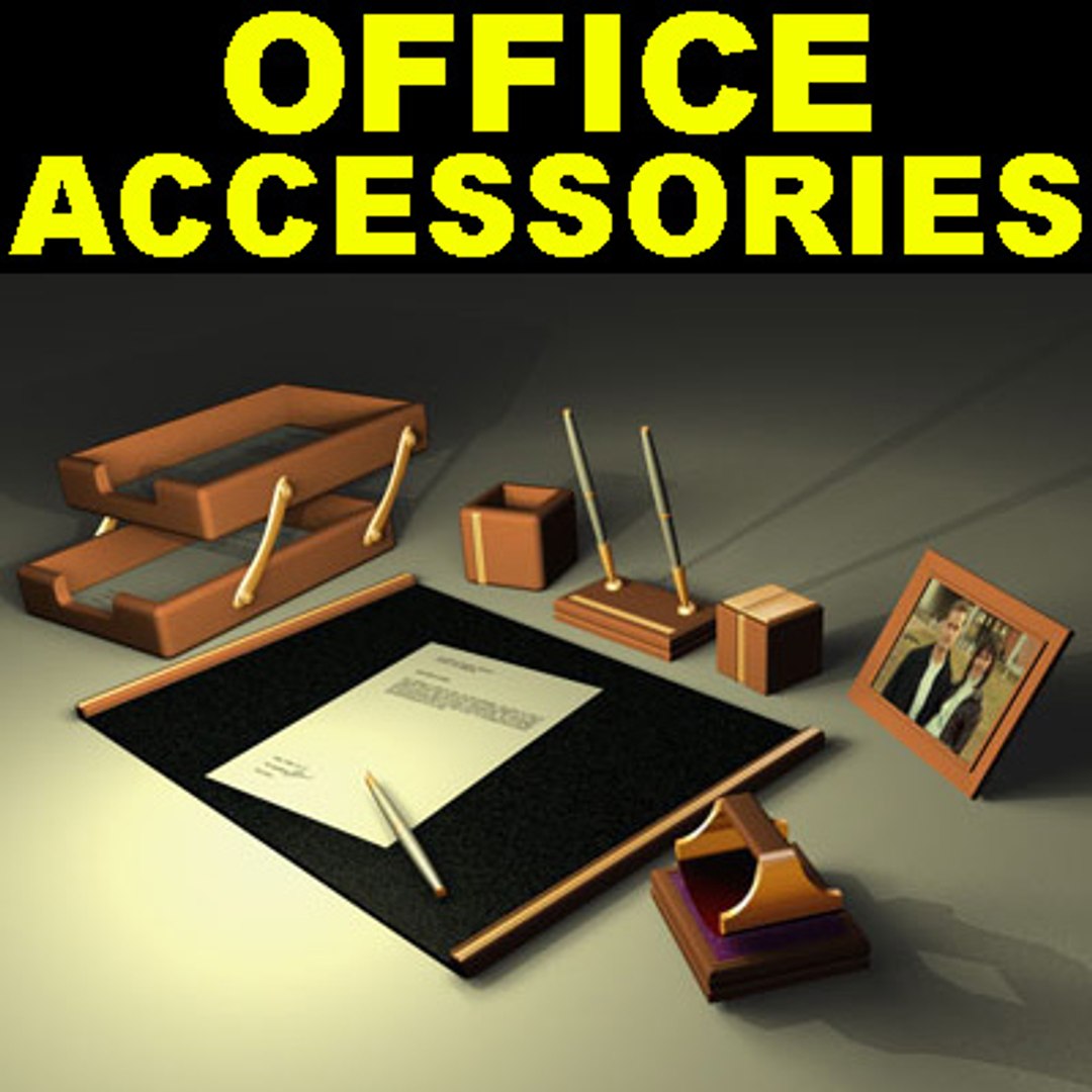 table accessories office 3d model