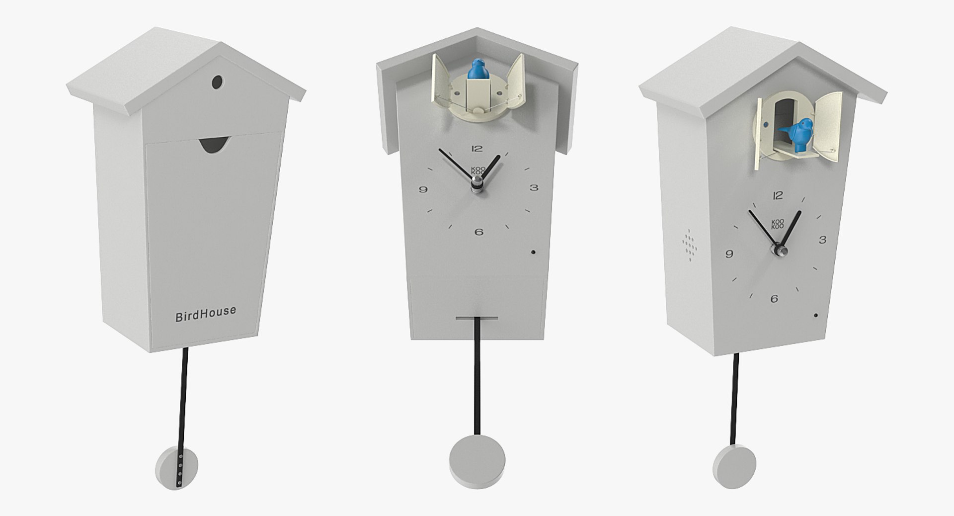 Pendulum Regulated Cuckoo Clock 3D TurboSquid 1280994