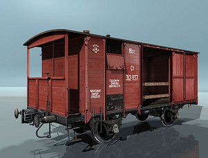 2-axle freight car NTV 3D