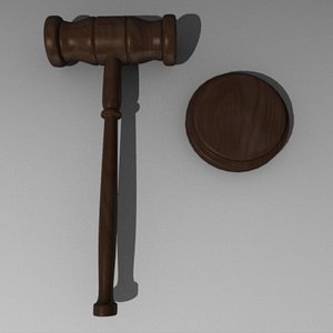 knocker gavel hammer 3d model