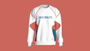 Men 3 Ton Printed Sweatshirt - TRUE REALITY model
