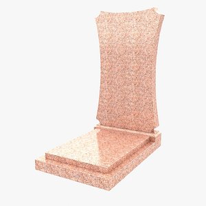 granite headstone 3d model