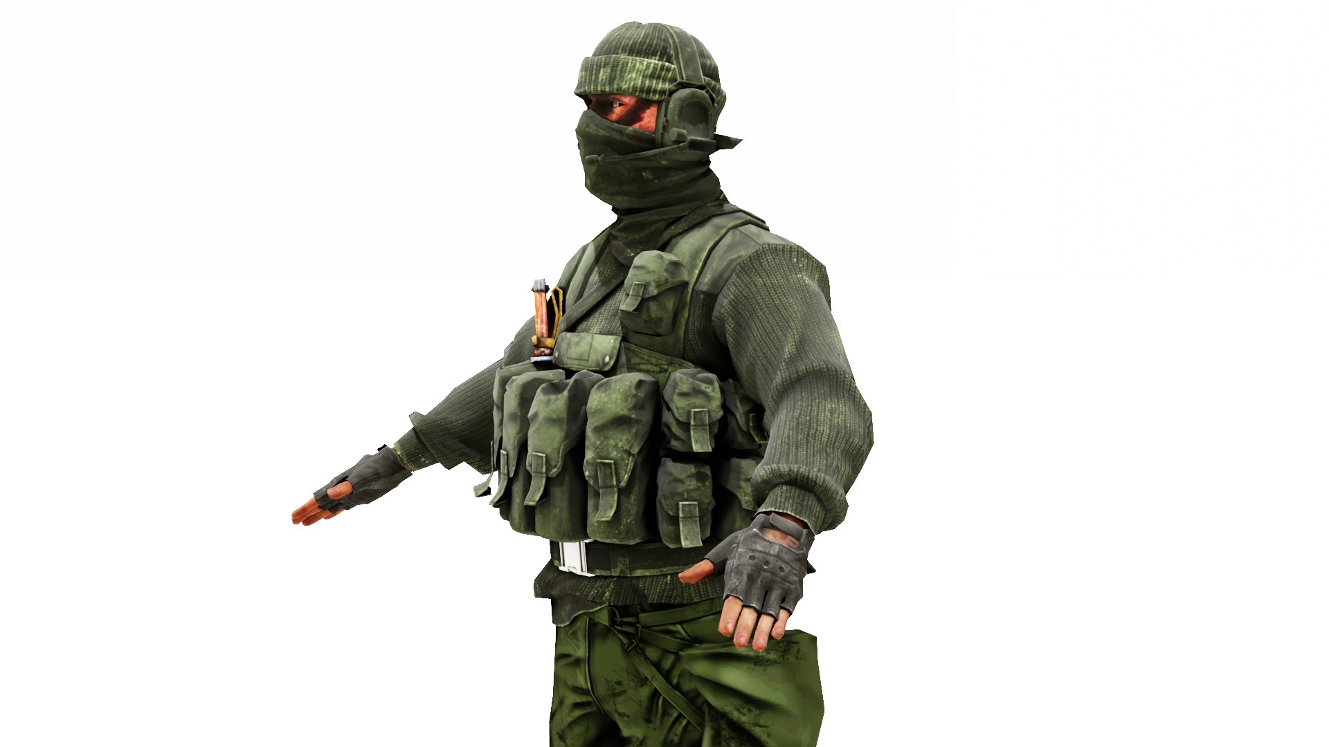 Мишин солдат 3. Soldier 3d model.