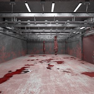 Meat Processing Room Horror Style