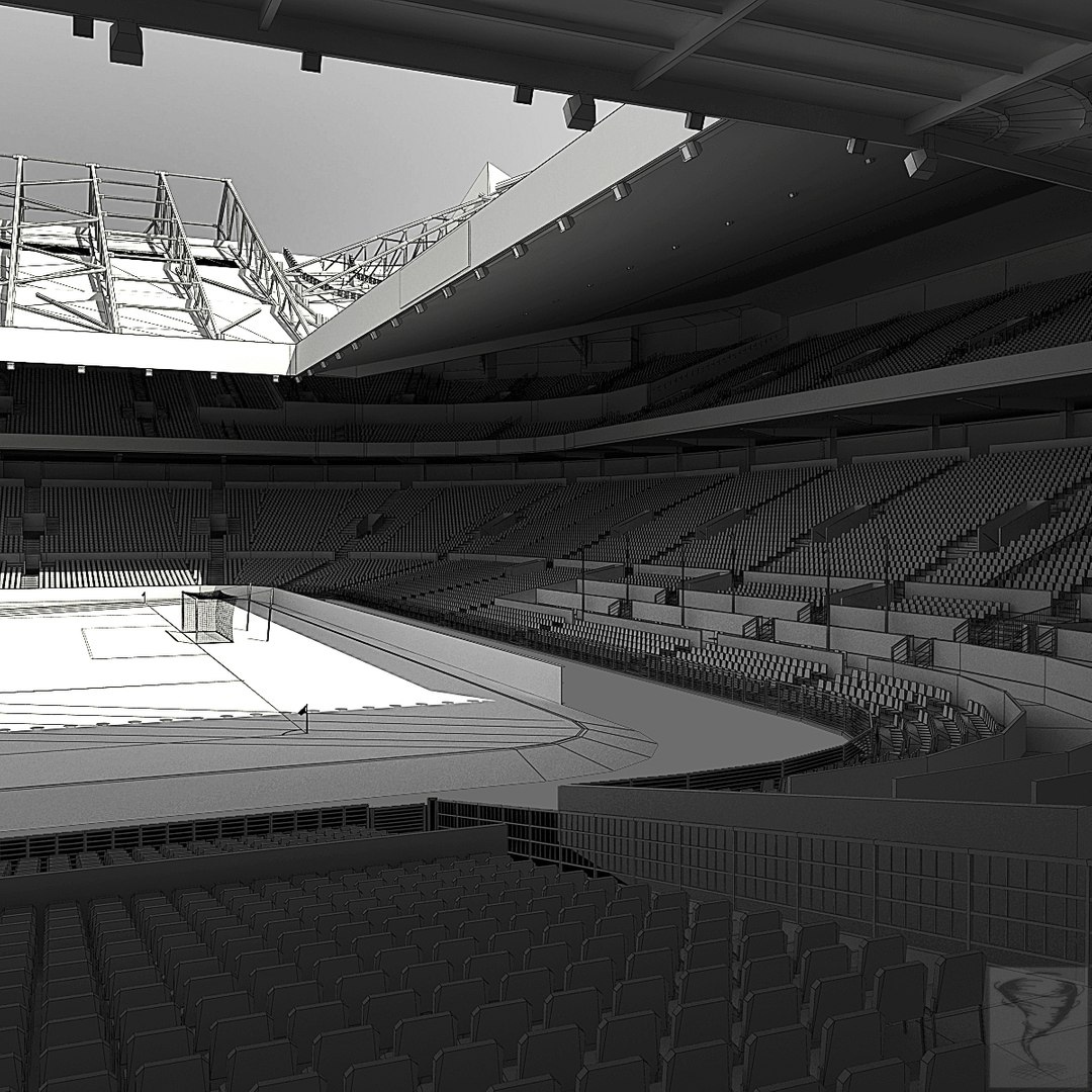 old trafford stadium 3d model