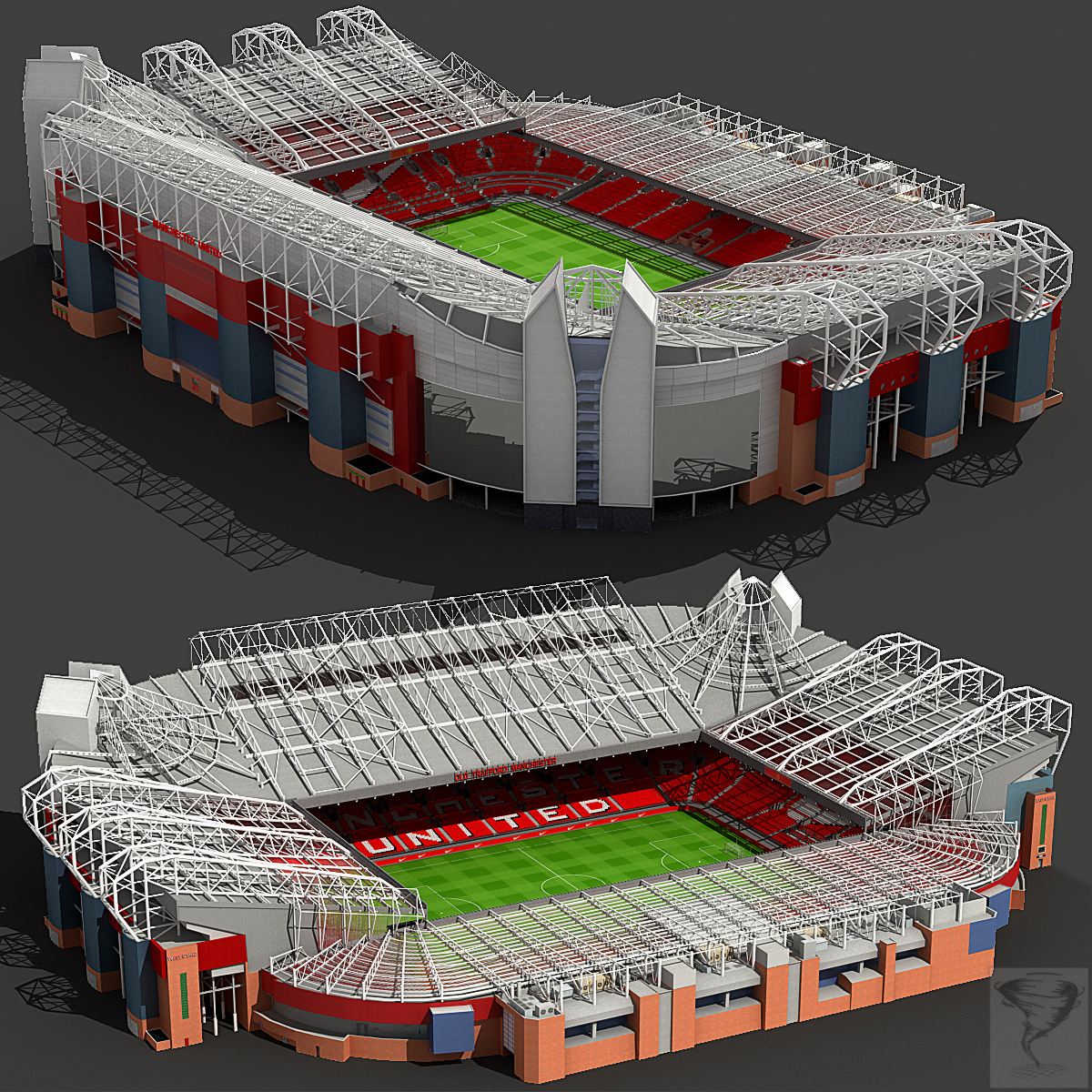 old trafford stadium 3d model