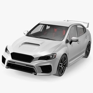 3D Luxury Sport Sedan White